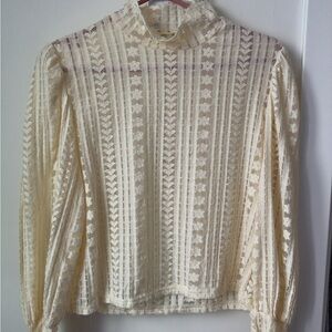 H&M Cream Lace Blouse